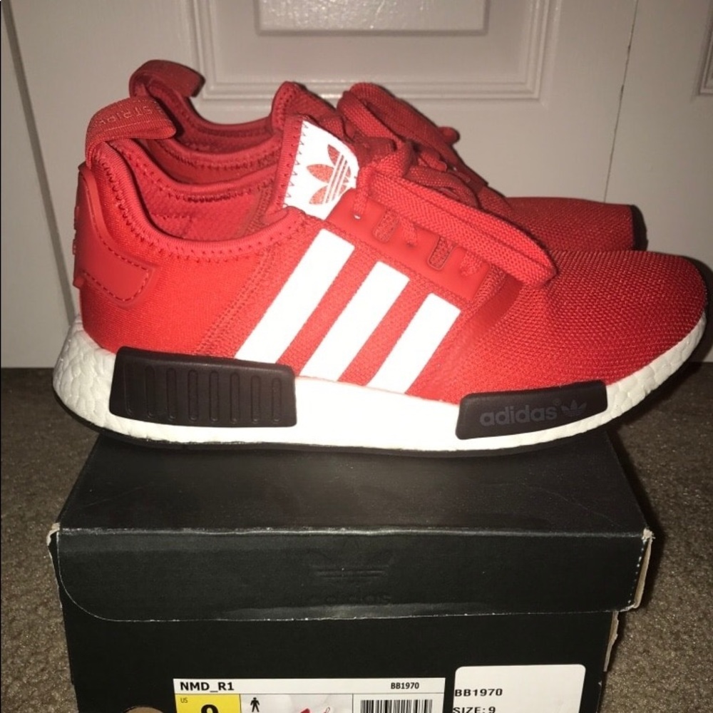 USED ONCE NMD R1 CLEAR RED